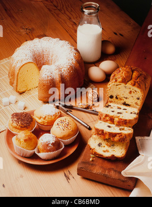 warmes und leckeres Bäckerei Vorbereitungen Stockfoto