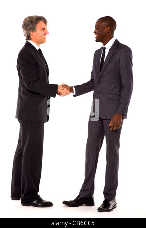 Geschäftsleute, die Hände schütteln Stockfoto