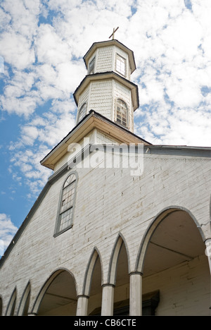 Patrimonial Kirche Dalcahue Chiloe Chiles Stockfoto