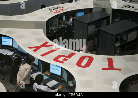 Nahaufnahme von Tokyo Börse Tokio Japan Stockfoto