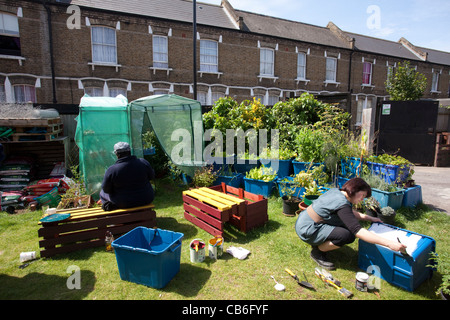 Pembroke Gemeinschaftsgarten städtischen Gemeinschaftsgarten, South East London, UK. Foto: Jeff Gilbert Stockfoto