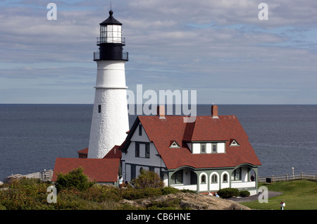 Maine: Portland Head Light Stockfoto