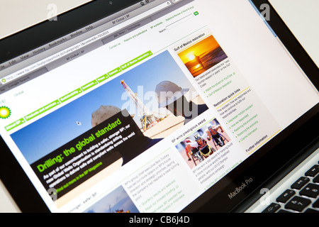 BP-Website-Screenshot der Webseite Stockfoto