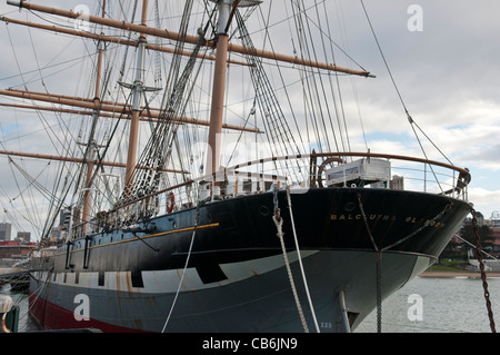 Segelschiff Balclutha in San Francisco Kalifornien angedockt Stockfoto