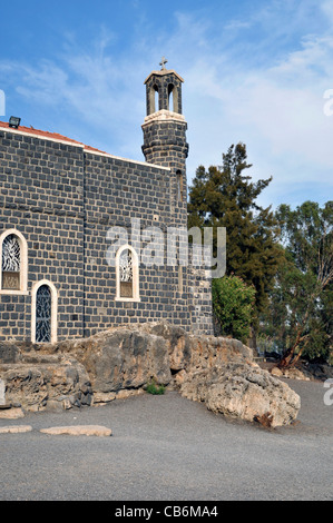 Kirche des Vorrangs des St. Peter am See Genezareth, Israel, Asien, Naher Osten Stockfoto