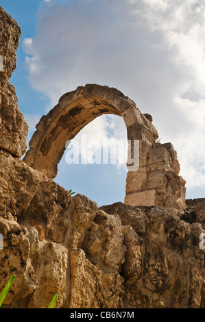 Antike Arch am Turm Davids museumr Geschichte von Jerusalem, Hauptstadt Israels, Asien, Naher Osten Stockfoto