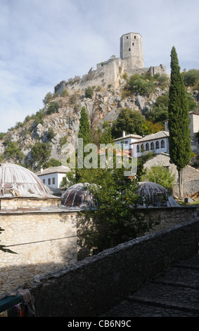 Die Altstadt von Počitelj, Herzegovina-Neretva, Bosnien & Herzegowina Stockfoto