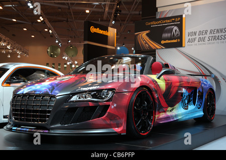 Audi R8 von ABT gezeigt auf der Essen Motor Show in Essen, Deutschland, am 29. November 2011 Stockfoto