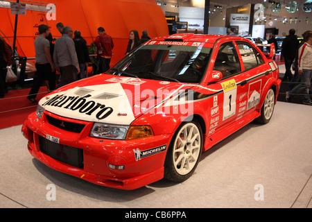 Mitsubishi Lancer Evo VI - Sieger Auto der Rallye Monte Carlo 1999 Stockfoto