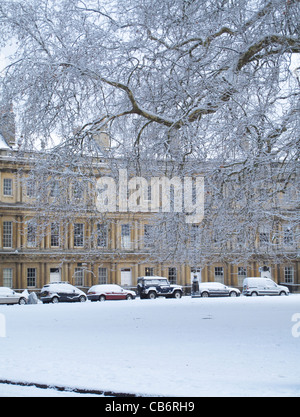 Die Royal Circus im Schnee Bad Somerset England UK Stockfoto