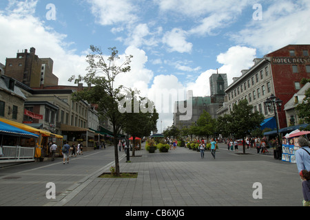 Fußgängerzone in der Altstadt von Montreal Stockfoto