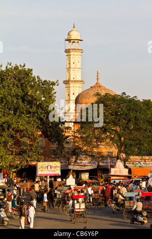 Jaipur Stadt Architektur Reisen Markt Turm Himmel Stockfoto