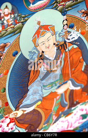 Padmasambhava Thangkas aus Nepal Stockfoto