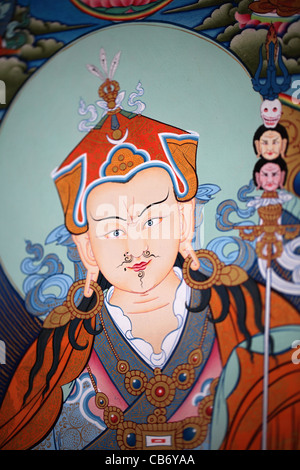 Padmasambhava Thangkas aus Nepal Stockfoto