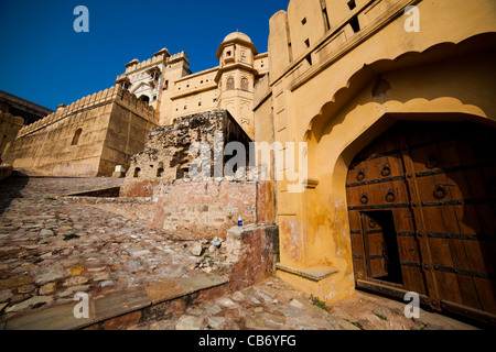 Amber Fort bunte Jaipur Denkmal mughal Stockfoto