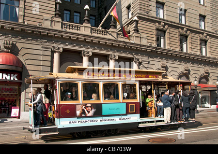 Seilbahnen Municipal Railway San Francisco, Kalifornien, Vereinigte Staaten von Amerika Stockfoto