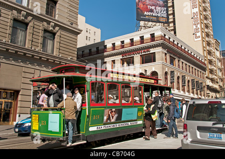 Seilbahnen Municipal Railway San Francisco, Kalifornien, Vereinigte Staaten von Amerika Stockfoto