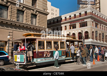 Seilbahnen Municipal Railway San Francisco, Kalifornien, Vereinigte Staaten von Amerika Stockfoto