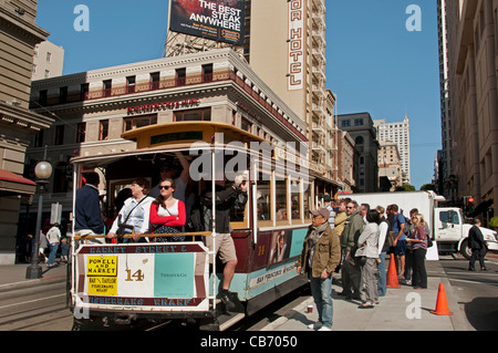 Seilbahnen Municipal Railway San Francisco, Kalifornien, Vereinigte Staaten von Amerika Stockfoto