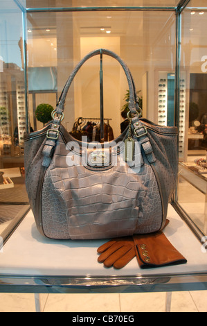 Coach Taschen Tasche Mode-Schaufenster Display Vereinigte Staaten von Amerika Stockfoto