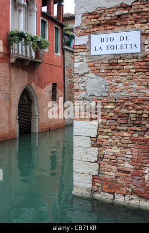 Kanal "Rio De La Toletta", Venedig, Italien Stockfoto