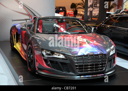 Audi R8 von ABT gezeigt auf der Essen Motor Show in Essen, Deutschland, am 29. November 2011 Stockfoto