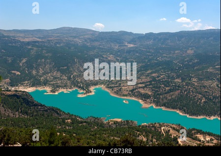 Malerische Aussicht von Ermenek Stausee am Fluss Göksu Türkei Stockfoto