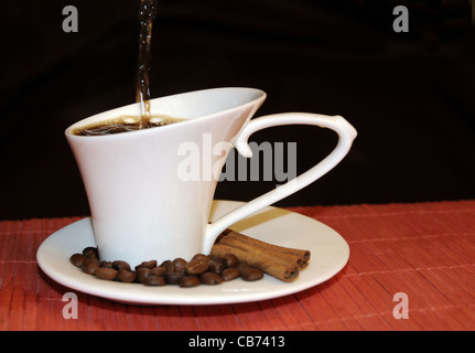 Tasse heißen Kaffee. Stockfoto