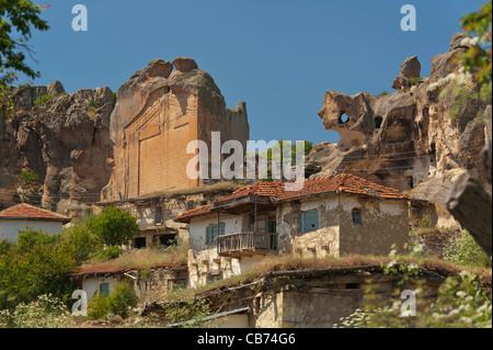 Grab des Mydas Yazilikaya Phrygien Afyon Türkei Stockfoto