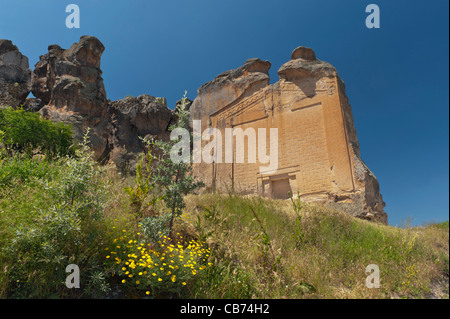 Grab des Mydas Yazilikaya Phrygien Afyon Türkei Stockfoto