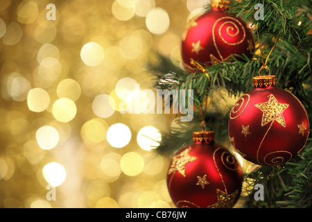 Christbaumschmuck-Nahaufnahme. Stockfoto