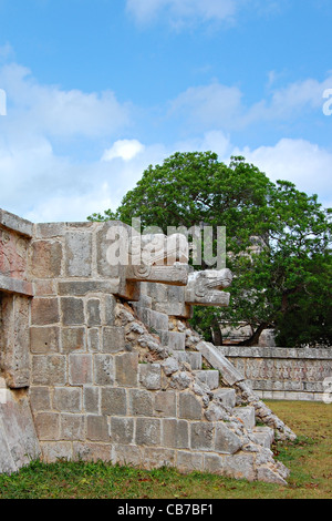 Jaguar-Plattform, Chichen Itza, Mexiko Stockfoto