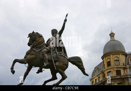 Statue von Michael der tapfere (oder Mihai Viteazul), in der Nähe der Universität, Bukarest, Rumänien Stockfoto