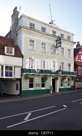 White Hart Hotel in Lewes mit georgianischer Fassade Stockfoto