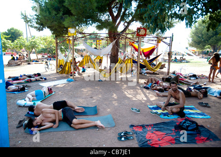 Bild vom ROTOTOM Musikfestival von Sunsplash. Reggae Festival in Benicassim, 18 bis 27 august 2011 Stockfoto