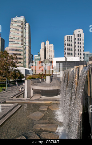 Yerba Buena Gardens kulturellen Herzen öffentlichen parks 3-4 Mission und Folsom Street Downtown San Francisco Kalifornien, USA Stockfoto