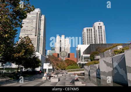 Yerba Buena Gardens kulturellen Herzen öffentlichen parks 3-4 Mission und Folsom Street Downtown San Francisco Kalifornien, USA Stockfoto