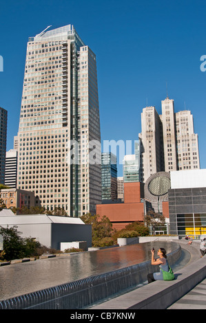 Yerba Buena Gardens kulturellen Herzen öffentlichen parks 3-4 Mission und Folsom Street Downtown San Francisco Kalifornien, USA Stockfoto