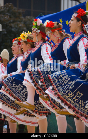 Traditionelle Tanzvorführung, Sofia, Bulgarien Stockfoto