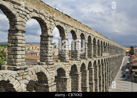 Römisches Aquädukt in Segovia (Spanien) Stockfoto
