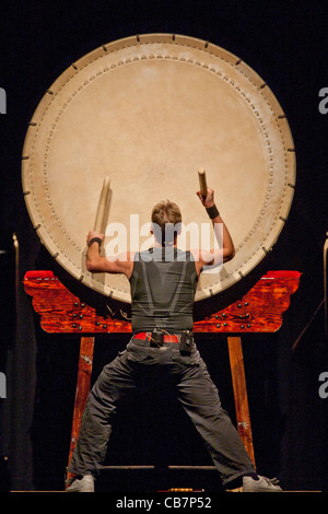 Niederländische Percossa Musiktheater Band auf der Bühne an der Millenaris 2011 in Ungarn, Budapest, 08.October.2011 Stockfoto