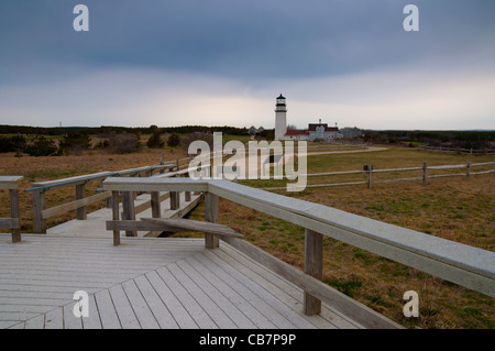 Promenade zum Highland Light In Truro, Cape Cod Stockfoto