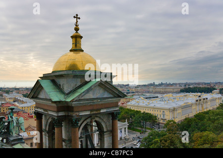 Blick von St. Isaaks Kathedrale, Sankt Petersburg, Russland Stockfoto