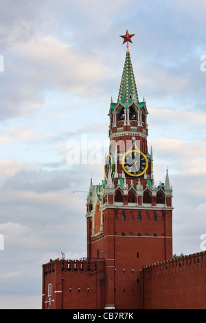 Spasskaja-Turm auf dem Roten Platz, Moskau, Russland Stockfoto