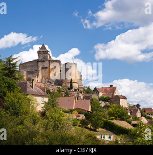 Schloss am Castelnaud la Chapelle, Dordogne, Frankreich, Europa Stockfoto