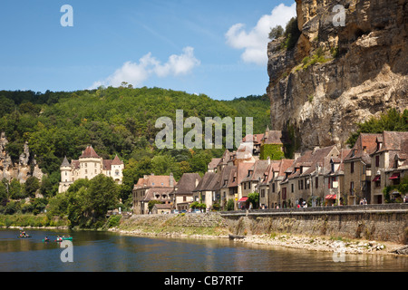 Dordogne. La Roque Gageac an der Dordogne, Perigord, Frankreich, Europa Stockfoto