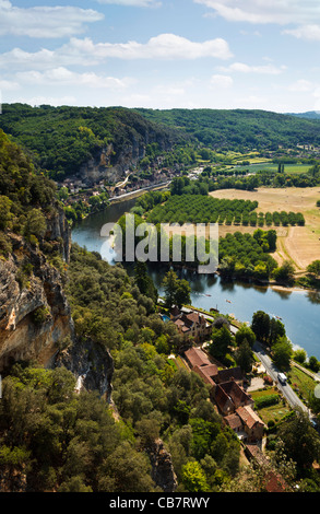 Frankreich - Dordogne-Tal, Dordogne, Frankreich - Luftbild im Sommer Stockfoto