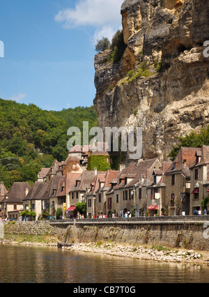 La Roque-Gageac, Dordogne, Perigord Noir, Aquitaine, Frankreich, Europa Stockfoto