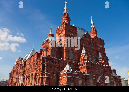 Das staatliche historische Museum auf dem Roten Platz, Moskau, Russland Stockfoto