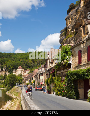 La Roque-Gageac, Dordogne, Perigord, Frankreich, Europa Stockfoto